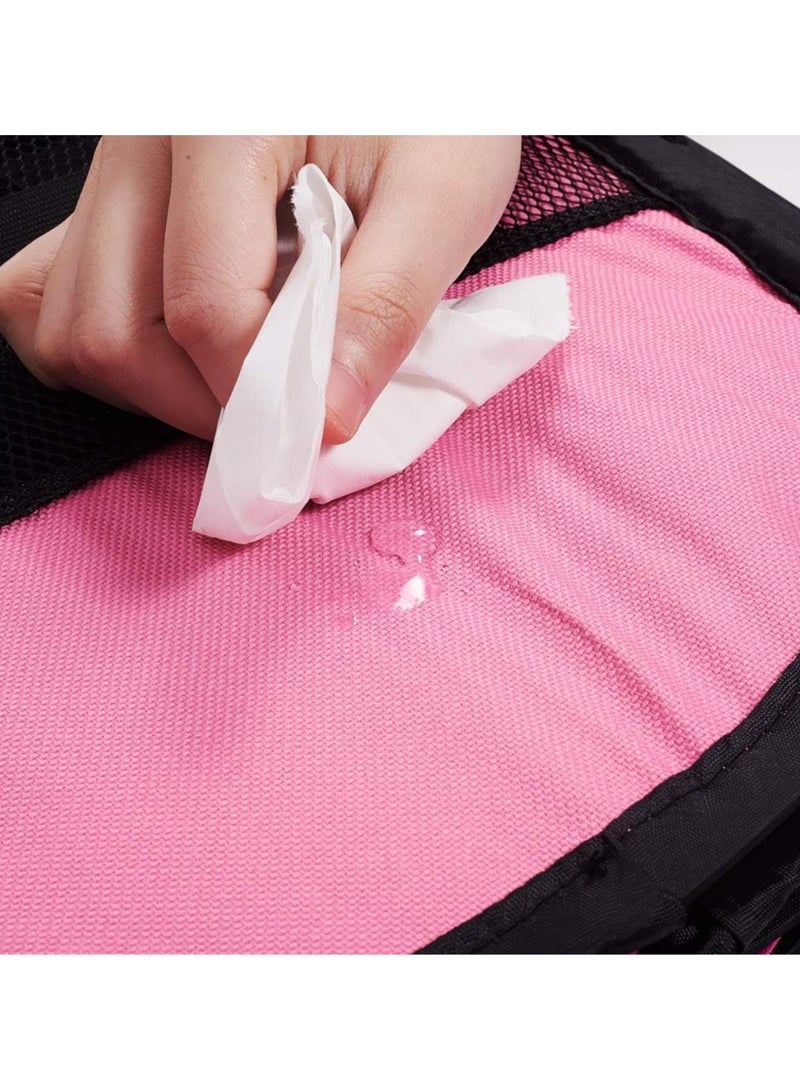 بيت مثمن للكلاب والقطط، سرير محمول للكلاب والقطط، سياج خيمة قابل للطي، للاستخدام الداخلي والخارجي، أسود وأزرق، سرير للحيوانات الأليفة - Image 4