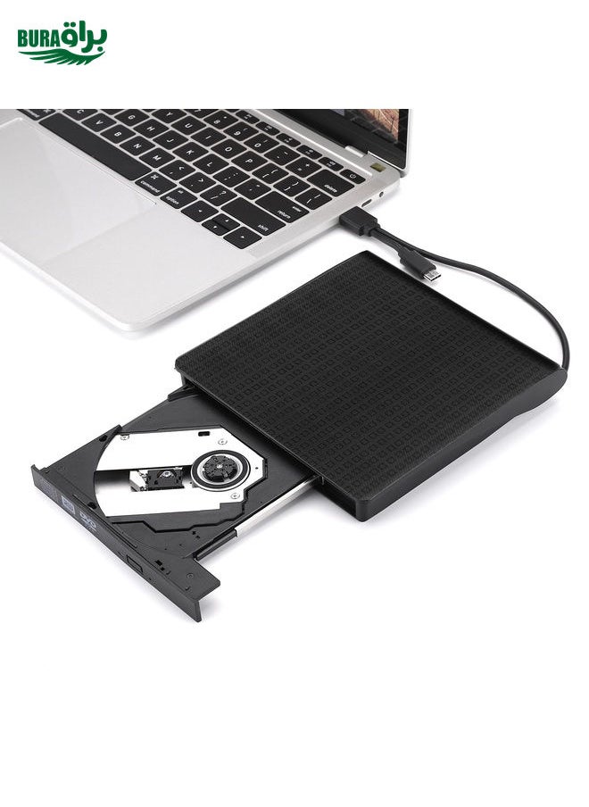 BURAQ USB 3.0 Type-C Slim Optical Drive Burner External DVD ROM RW CD Writer for Desktop Laptop PC  - Image 1