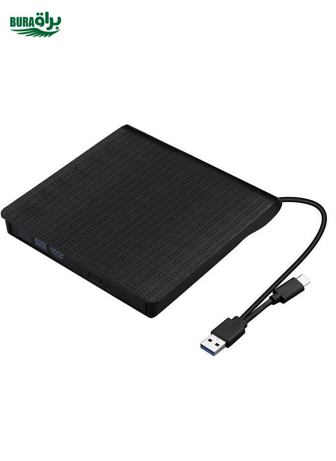 BURAQ USB 3.0 Type-C Slim Optical Drive Burner External DVD ROM RW CD Writer for Desktop Laptop PC  - Image 3