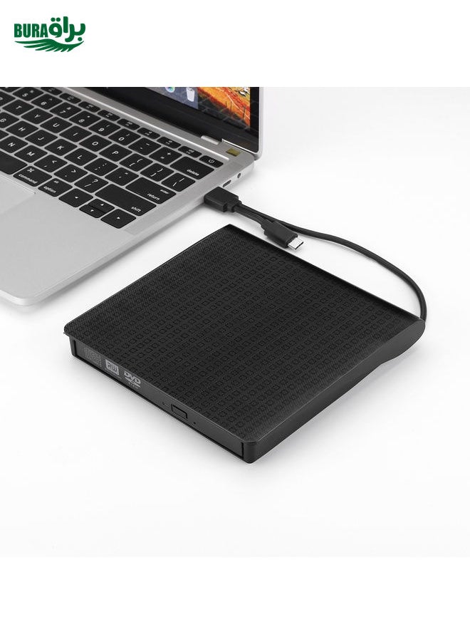 BURAQ USB 3.0 Type-C Slim Optical Drive Burner External DVD ROM RW CD Writer for Desktop Laptop PC  - Image 5