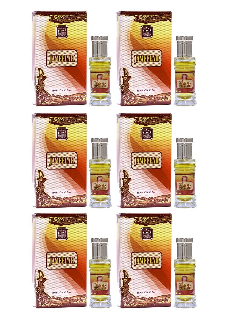 Jameelah Perfume Oil Roll-On for Women - 6ml (Pack of 6)