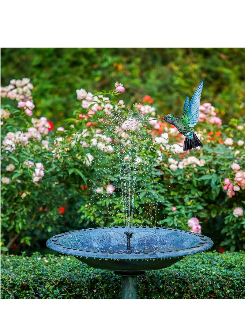 AISITIN Aisitin 2.5w solar bird bath fountain pump solar fountain pump for bird bath with 6 nozzles 6.7" solar powered water fountain pump for garden ponds pool fish tank aquarium and outdoor  - Image 2