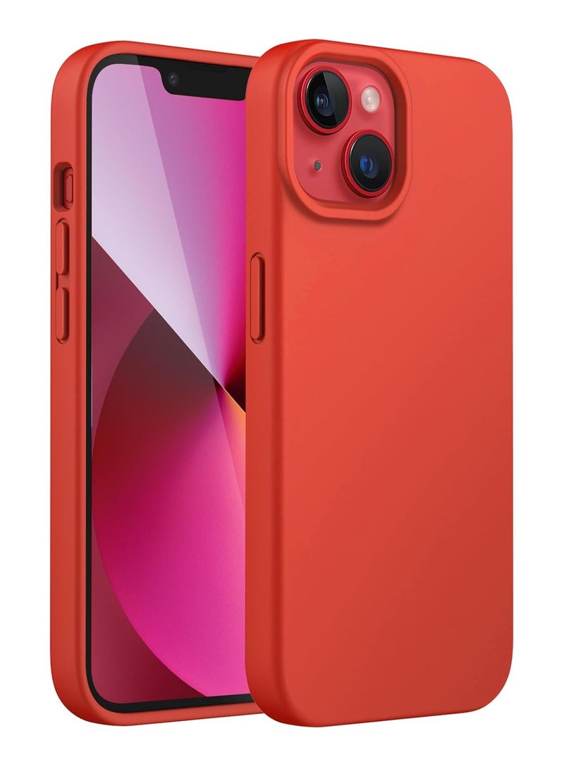 DUSALA iPhone 13 Case, Liquid Silicone Phone Case for iPhone 13 6.1 Inch, Colorful Silky-Soft Protective Cover (Red) - Image 1