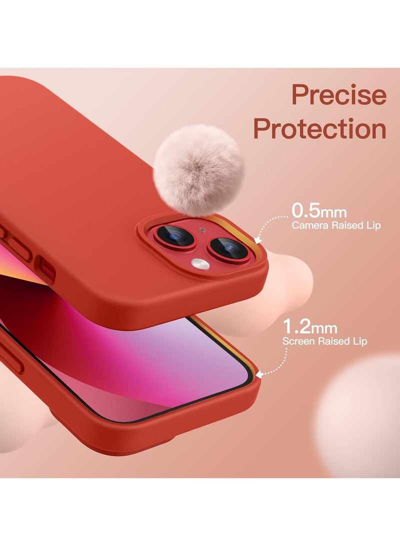 DUSALA iPhone 13 Case, Liquid Silicone Phone Case for iPhone 13 6.1 Inch, Colorful Silky-Soft Protective Cover (Red) - Image 3