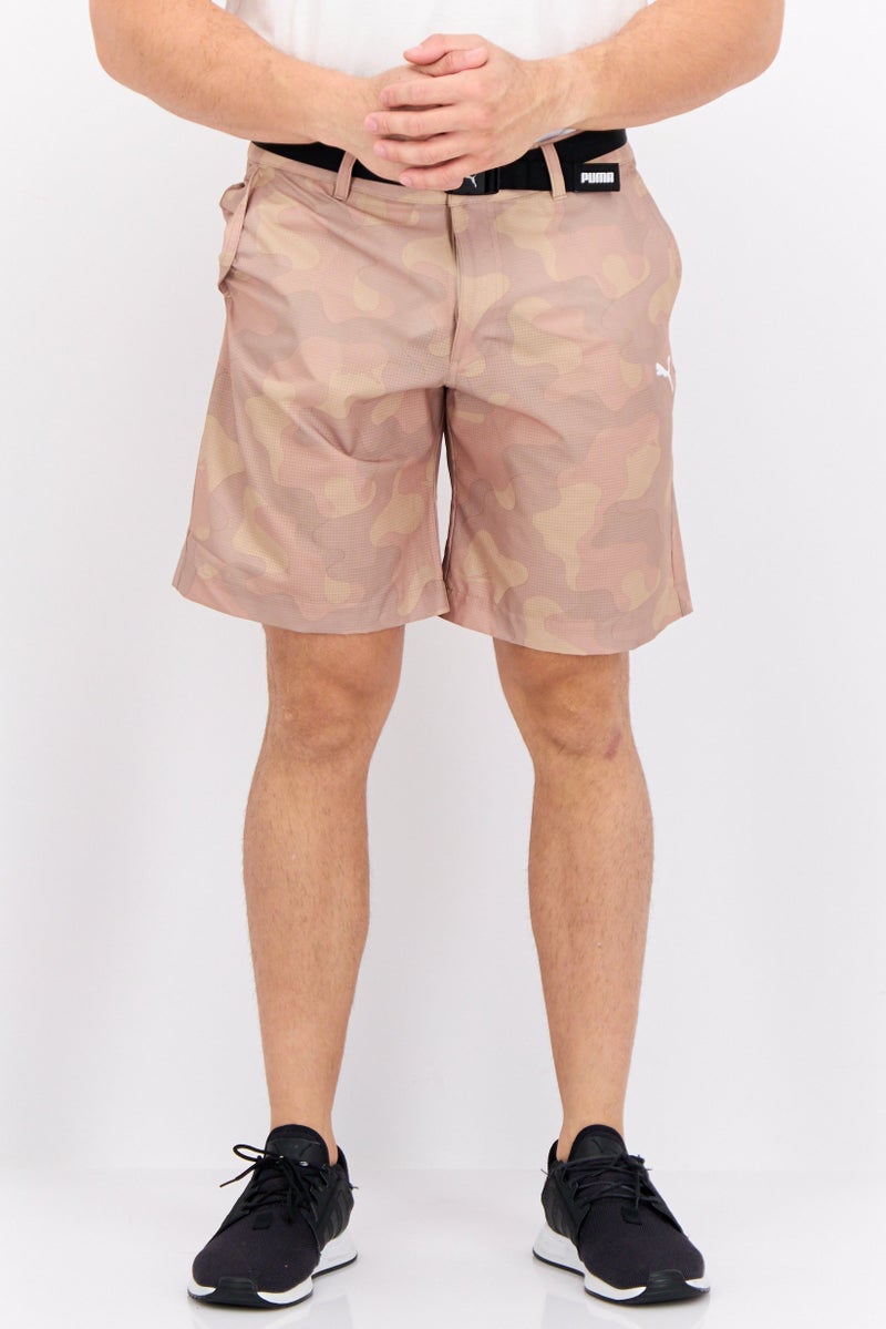 PUMA Men Sportswear Fit Belted Outdoor Shorts, Khaki Combo  - Image 1