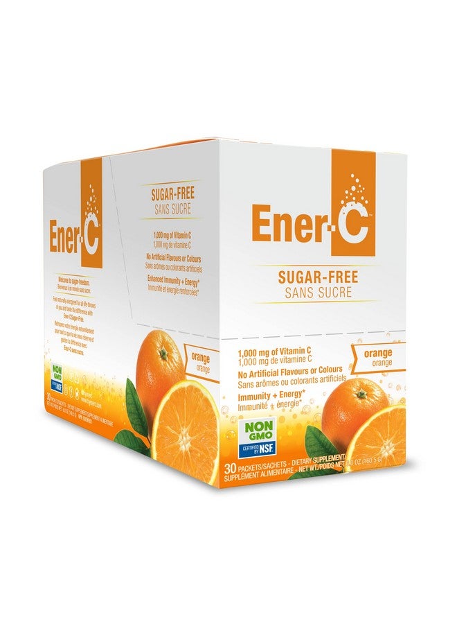 Ener-C Sugar Free Orange Multivitamin Drink Mix 1000Mg Vitamin C Nongmo Vegan Real Fruit Juice Powders Natural Immunity Support Electrolytes Gluten Free 1Pack Of 30 - Image 1