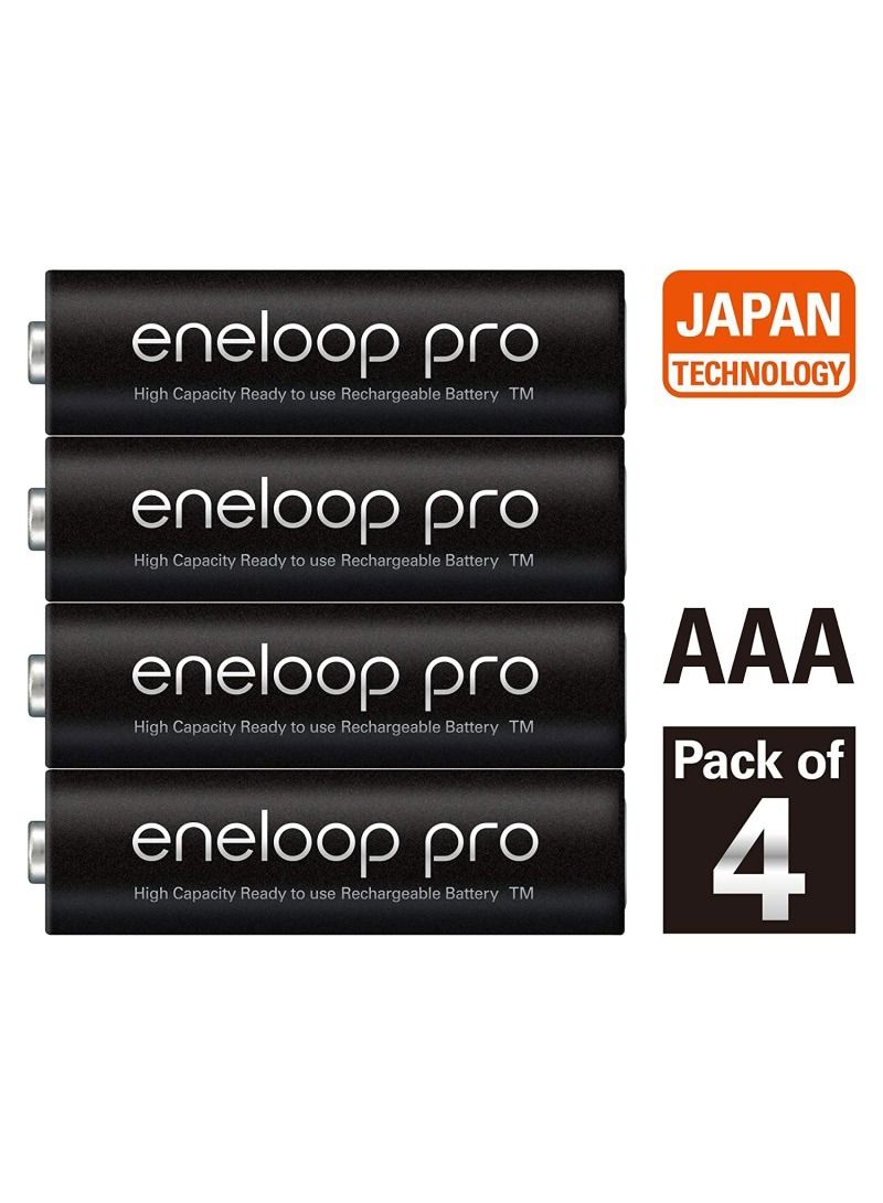 Panasonic Eneloop Pro AAA Pre-Charged Rechargeable Batteries, 4-Pack - Image 2