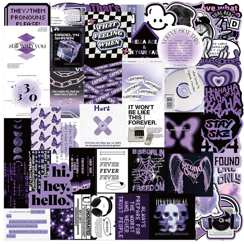 Premium Doodle Stickers 50-373pcs Waterproof AZ261-60 sheets/bag 