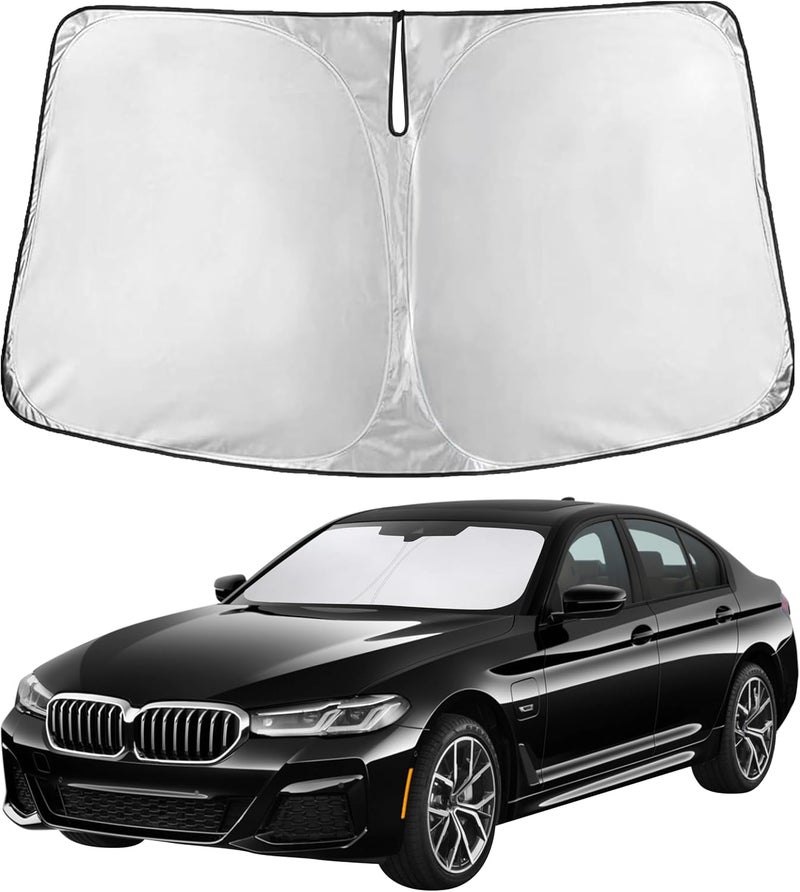 EcoNour Windshield Sunshade for Chevrolet Bolt EUV 2022–2024 | Custom Fit Front Window Sun Shade | Blocks Harmful UV Rays & Reduces Heat | Foldable Sun Visor with Storage Pouch - Image 1