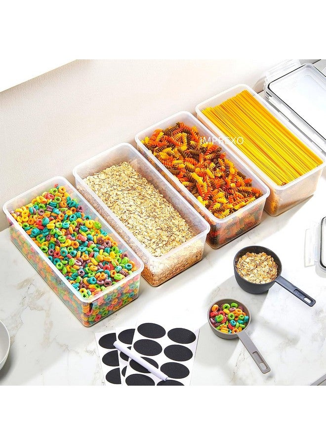IMPREXO Airtight Food & Fridge Storage Jars & Containers Plastic Boxes for Kitchen Canister Jar and Container Dal/Stackable/Snacks/Atta/Cereals, Set Of 4, Transparent (2200 ML) - Image 5