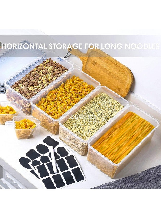 IMPREXO Airtight Food & Fridge Storage Jars & Containers Plastic Boxes for Kitchen Canister Jar and Container Dal/Stackable/Snacks/Atta/Cereals, Set Of 4, Transparent (2200 ML) - Image 3