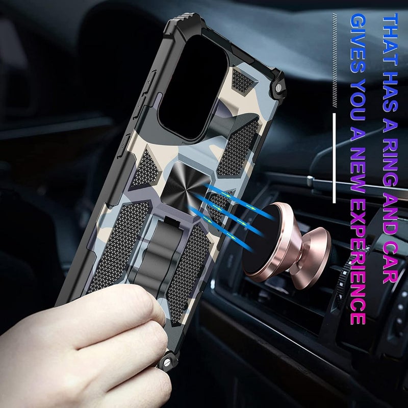 KASTWAVE Case For A13 5G/4G Case, Heavy Duty Shockproof Protection Military Grade Camouflage Built-In Magnetic Kickstand Stand Cover Case For Galaxy A13 5G/4G Case - Image 3