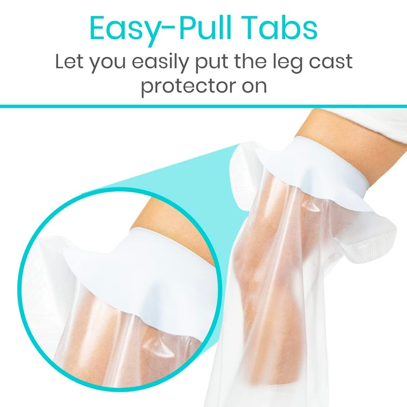 Vive Cast Cover for Shower Leg  Waterproof Patented Seal  Adult Cover Bag for Showering After Surgery  Also for Broken Foot Ankle Knee Toe Bandages Wounds Baths  Watertight  Submersible - Image 2