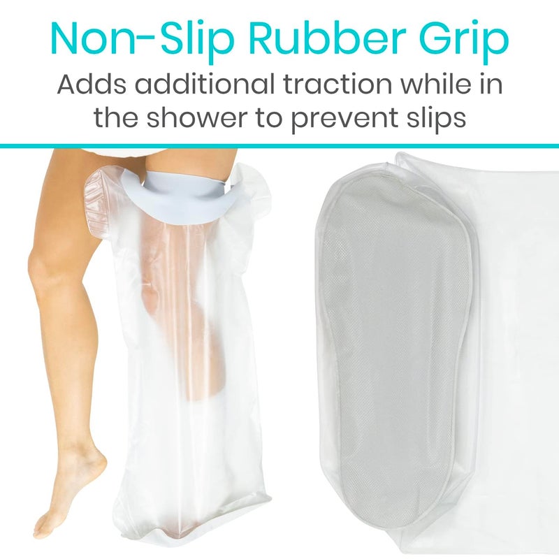Vive Cast Cover for Shower Leg  Waterproof Patented Seal  Adult Cover Bag for Showering After Surgery  Also for Broken Foot Ankle Knee Toe Bandages Wounds Baths  Watertight  Submersible - Image 3