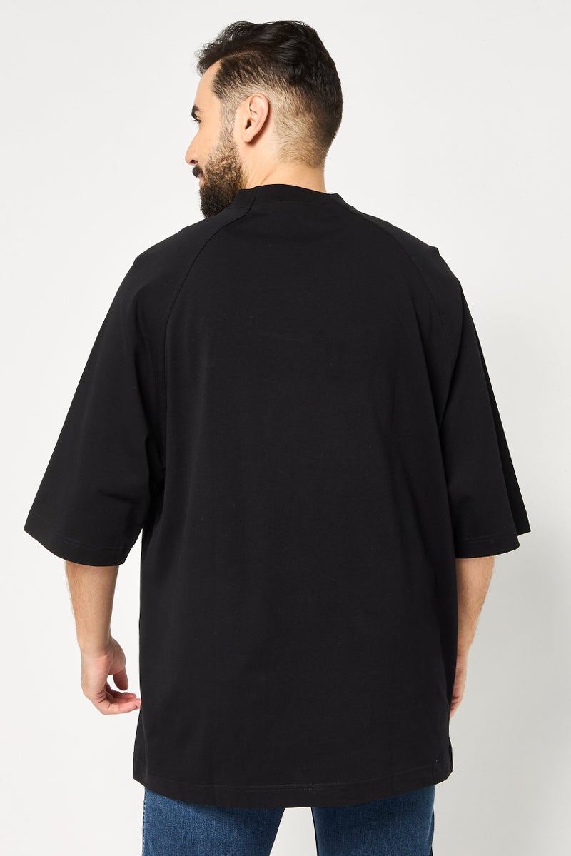 JACQUEMUS Men Crew Neck Short Sleeve Brand Logo T-Shirt, Black - Image 4