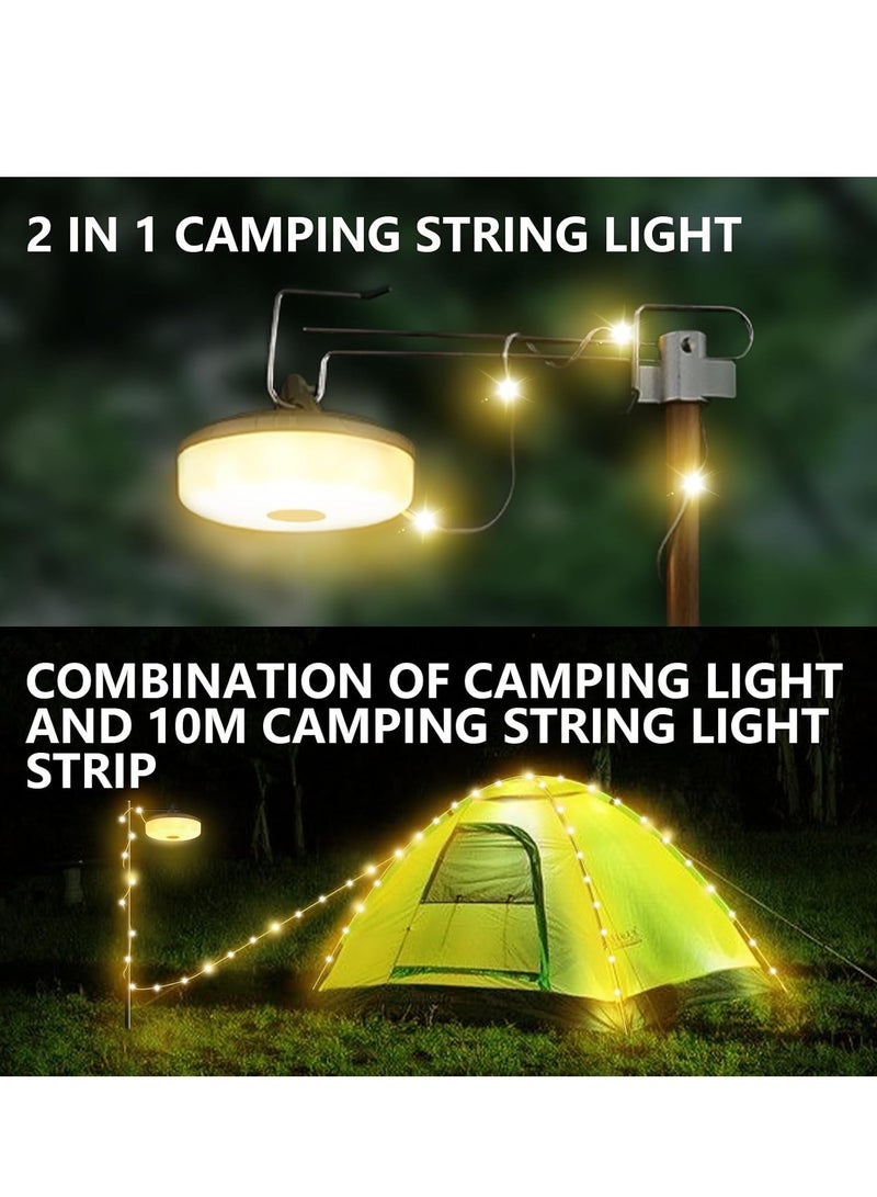 JAJEEK Portable Retractable Camping String Lights | 10m Waterproof LED Outdoor String Lights | Warm Glow for Parties, Camping, and Gardens | Durable & Lightweight Design | Perfect for Outdoor Decor  - Image 2
