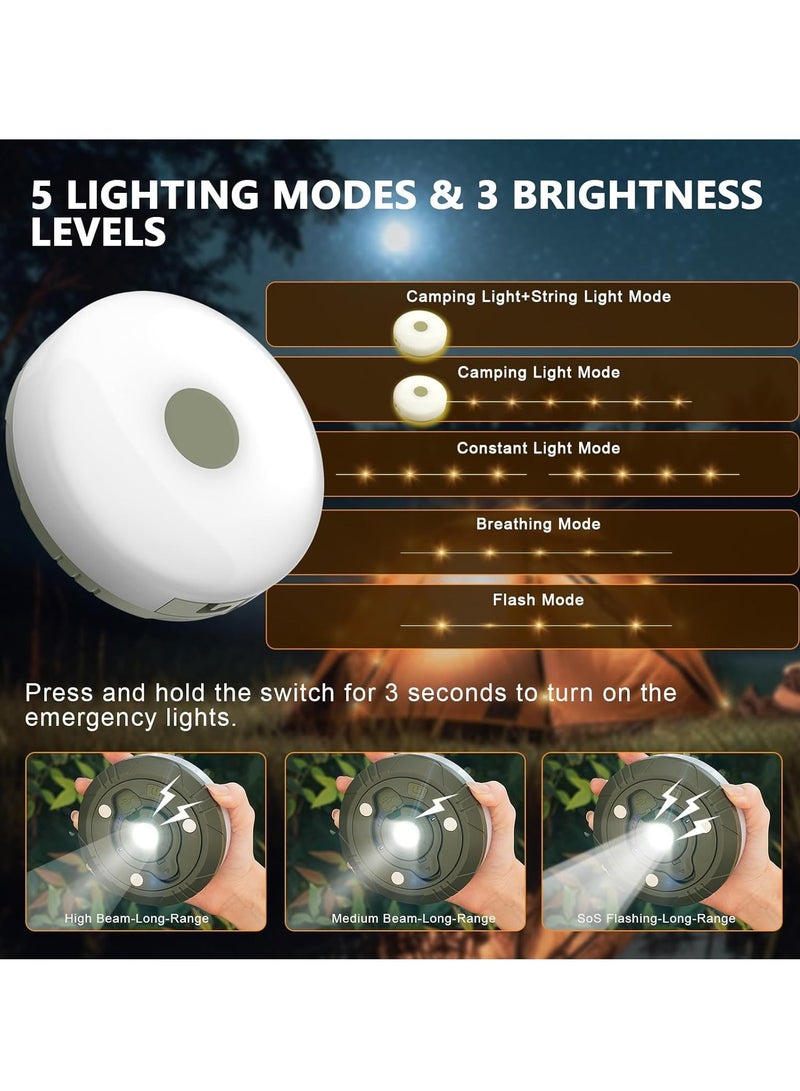 JAJEEK Portable Retractable Camping String Lights | 10m Waterproof LED Outdoor String Lights | Warm Glow for Parties, Camping, and Gardens | Durable & Lightweight Design | Perfect for Outdoor Decor  - Image 3
