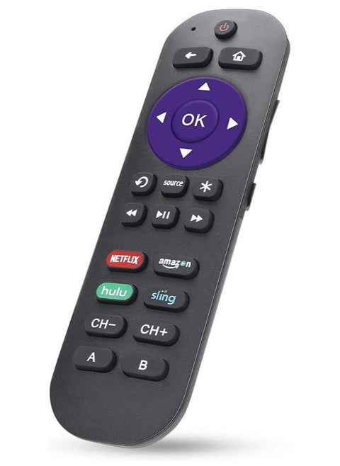 Universal Remote Control Fits for Roku Player 1 2 3 4 Premiere/+ Express/+ Ultra with 9 More Learning Keys Programmed to Control TV