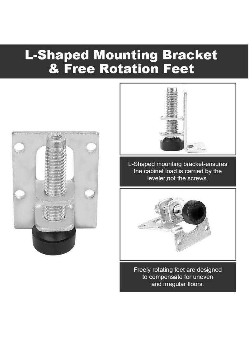 Excefore Heavy Duty Adjustable Furniture Leveler Feet, 4 Pcs Heavy Duty Leveling Feet, M10 Furniture Leveling Legs for Tables, Shelving Units, Cabinets, Workbench - Image 5