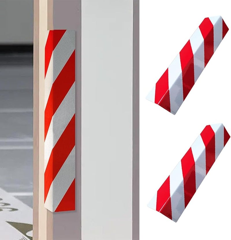 Red White Self Adhesive Wall Edge Protector Foam With Reflective Tape 40x15x1 5cm - Image 4