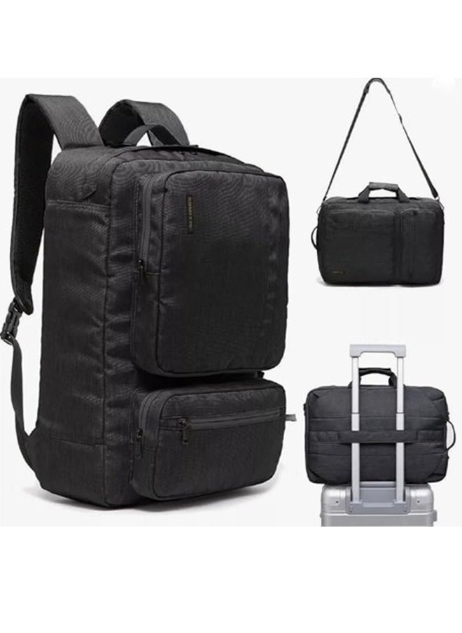 Taimi - Computer Bags for Laptops Outdoor Waterproof Travel Backpack Men Women Durable Canvas Large-capacity Package Youth Hiking Back Pack Riding Rucksack BLACK - Image 1