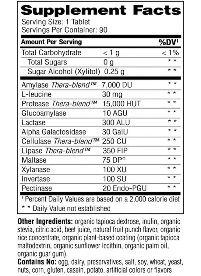 ENZYMEDICA - Kids Digest Chewable Digestive Enzymes 90 Count - Image 1