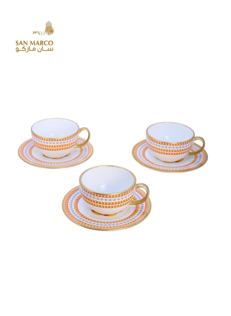 San Marco Golden Chain Tea set Collection – 12 Pieces - Image 4