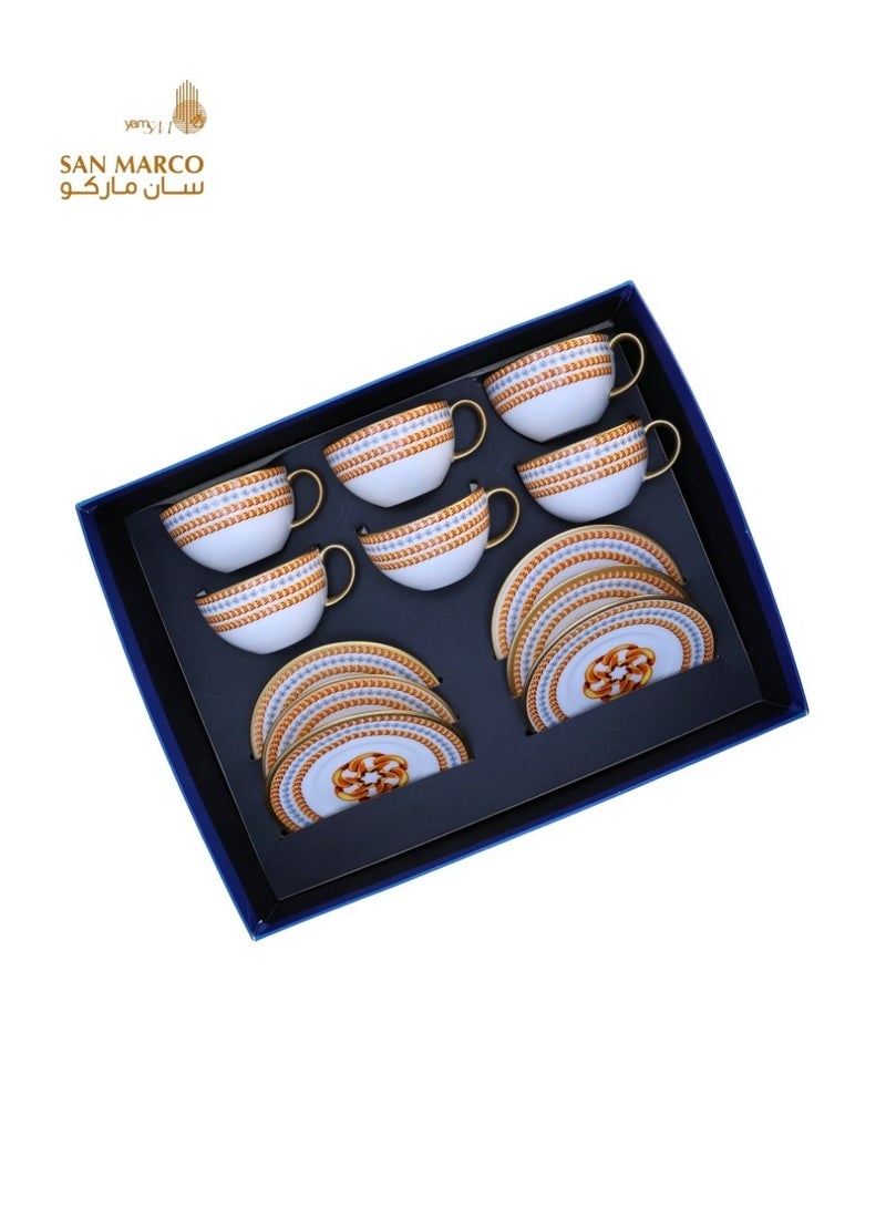 San Marco Golden Chain Tea set Collection – 12 Pieces - Image 1