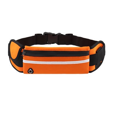 Sports Running Waist Bag Womens Mobile Phone Bag Mens Marathon Equipment Fitness Travel Personal Fit Universal Invisible Waterproof Belt Orange