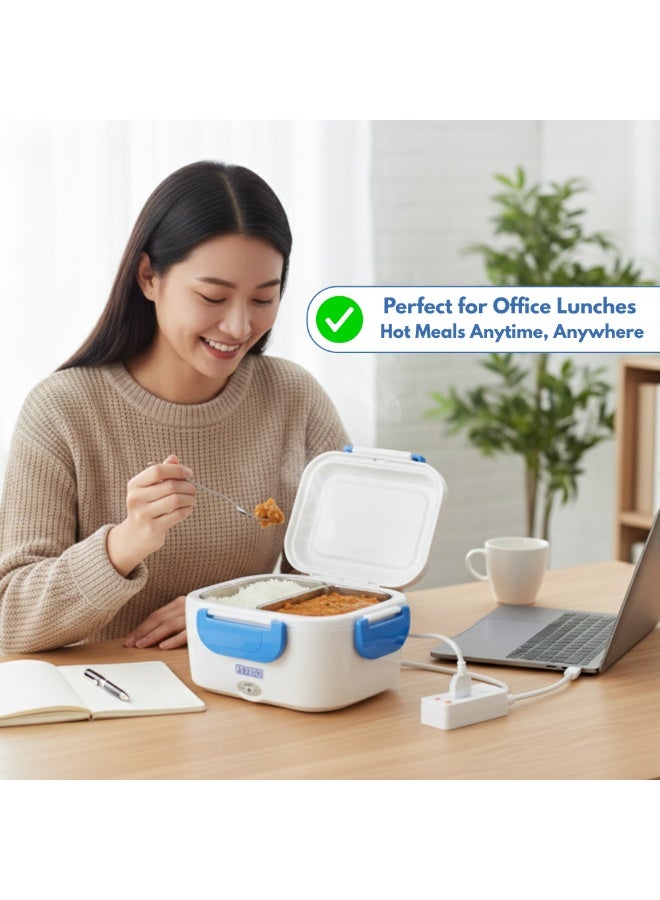 FLYZEO Electric Lunch Box 1.05L | Portable Food Warmer with Plug for Office, Home & Travel | Dual Heating & Keep Warm Function | PTC Energy-Saving Technology | Odor-Free, Heat-Resistant & Leakproof Design - Image 5