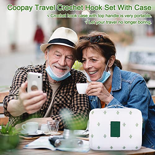 Coopay 58 Piece Crochet Kit with Yarn and Knitting Accessories Set, Cute Knitting Kit for Beginners Include Soft Grip Crochet Hooks, Lace Crochet Needles, Crochet Yarn Balls, Cable Needles & More - Image 2