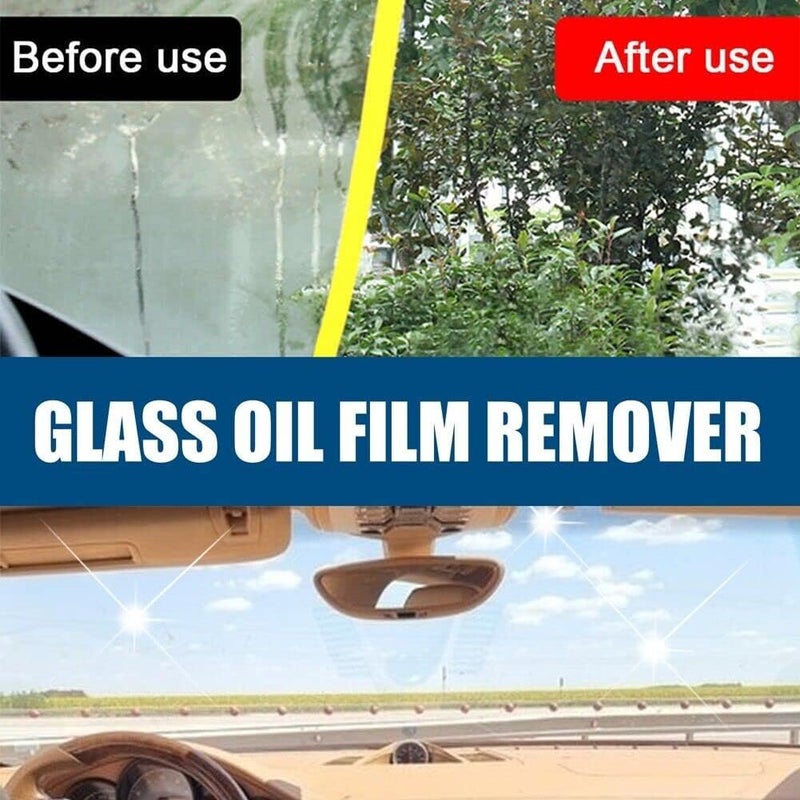 Car Glass Oil Film Cleaner Safety and Long-Term Protection,Car Glass Waterproof Coating Agent Water Spot Remover (4Set) - Image 3