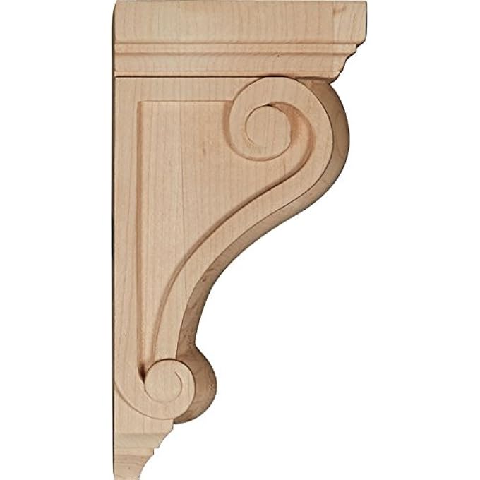 CORW04X04X07DERW 4-INCH W X 4-INCH D X 7 1/2-INCH H DEVON TRADITIONAL WOOD CORBEL, RUBBERWOOD - Image 3