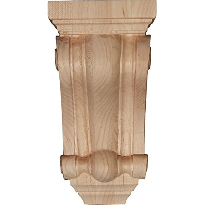 CORW04X04X07DERW 4-INCH W X 4-INCH D X 7 1/2-INCH H DEVON TRADITIONAL WOOD CORBEL, RUBBERWOOD - Image 2