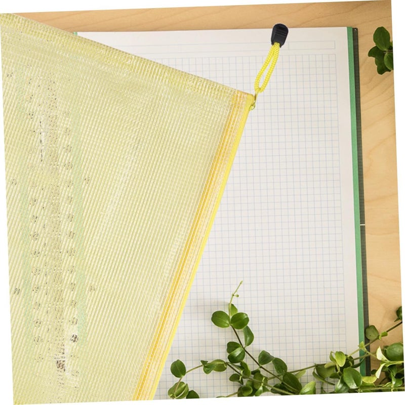24pcs A4 Mesh Zipper File Pouches Multi-Color Document Organizer Bags with Sturdy Mesh Material Portable Zippered File Bags for Classroom and Office Storage - Image 5