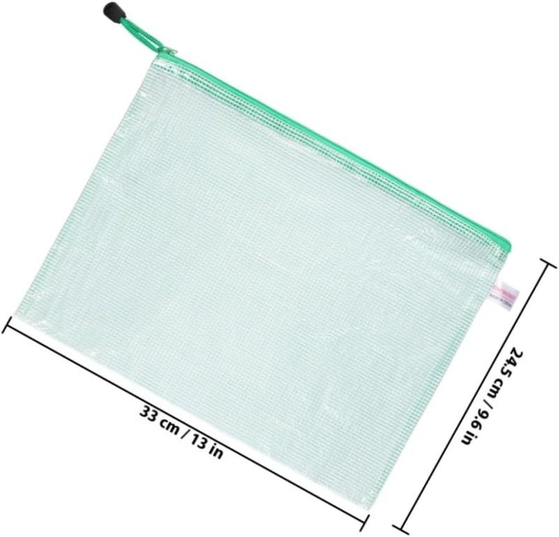 24pcs A4 Mesh Zipper File Pouches Multi-Color Document Organizer Bags with Sturdy Mesh Material Portable Zippered File Bags for Classroom and Office Storage - Image 2