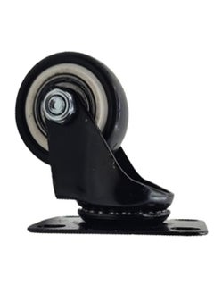 THOISEWELT THOISEWELT Heavy Duty Steel PU Caster Wheel For Furniture Table Black Color Small Size Black 2 In Plate  - Image 4