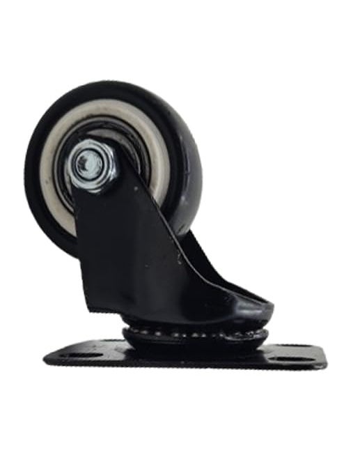 THOISEWELT THOISEWELT Heavy Duty Steel PU Caster Wheel For Furniture Table Black Color Small Size Black 2 In Plate  - Image 4