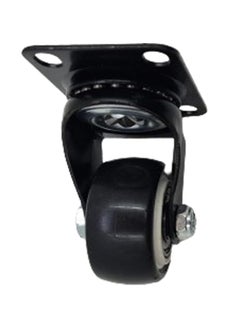 THOISEWELT THOISEWELT Heavy Duty Steel PU Caster Wheel For Furniture Table Black Color Small Size Black 2 In Plate  - Image 3