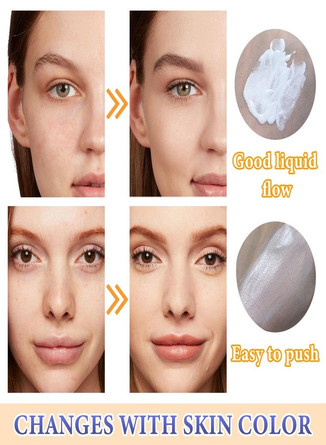 PPPanYiDi 2PCS Color Changing Moisturizing Foundation Set, Flawless Non-greasy Full Coverage Foundation with Makeup Brush and Sponge, All Skin Types - Image 4
