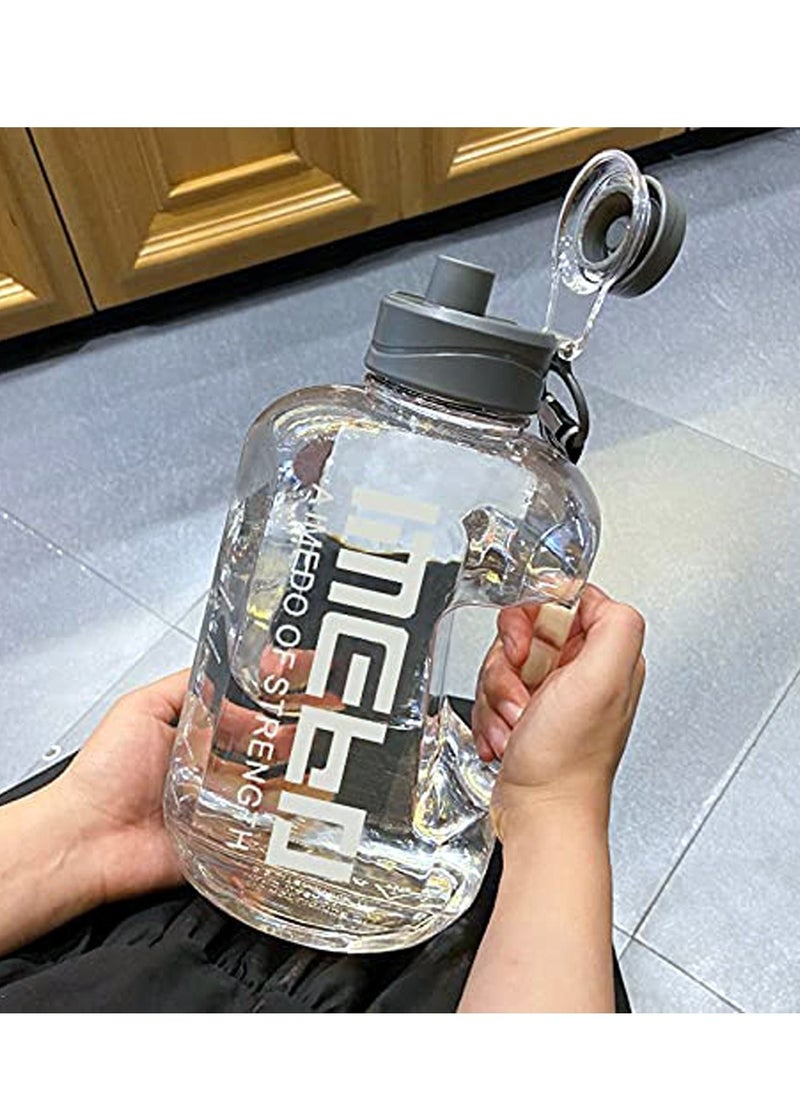 GT-Wheel - 2.2L Motivational Water Bottle Wide Mouth with Time Marked to Drink  Gym Sports Outdoor Large(2200ml) Capacity - Image 1
