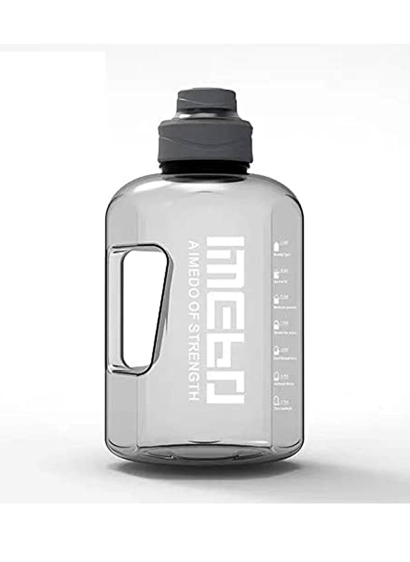 GT-Wheel - 2.2L Motivational Water Bottle Wide Mouth with Time Marked to Drink  Gym Sports Outdoor Large(2200ml) Capacity - Image 1