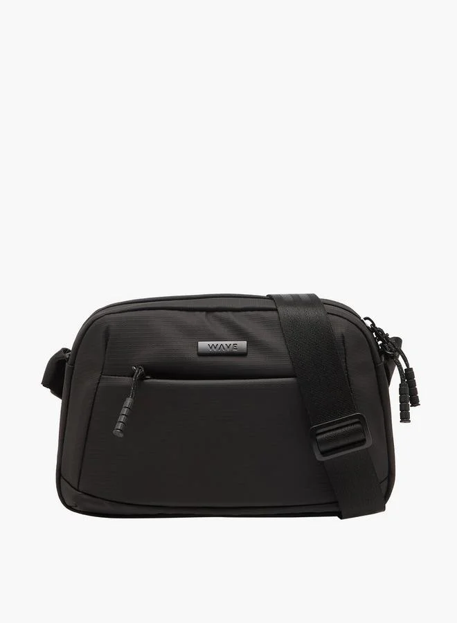 Wave Men Textured Crossbody Bag