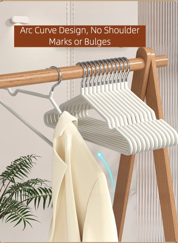 50-Piece Non-Slip Cloth Hanger Set Beige  - Image 2