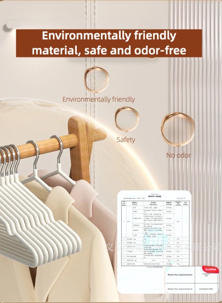 50-Piece Non-Slip Cloth Hanger Set Beige  - Image 3
