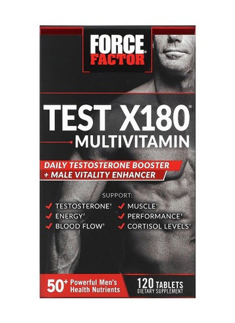Force Factor Test X180 Multivitamin + Testosterone Booster120 Tablets