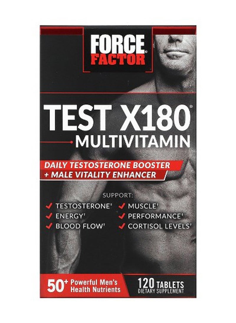 Force Factor Test X180 Multivitamin + Testosterone Booster120 Tablets
