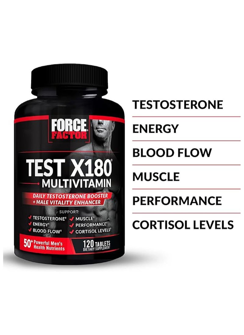 Force Factor Test X180 Multivitamin + Testosterone Booster120 Tablets