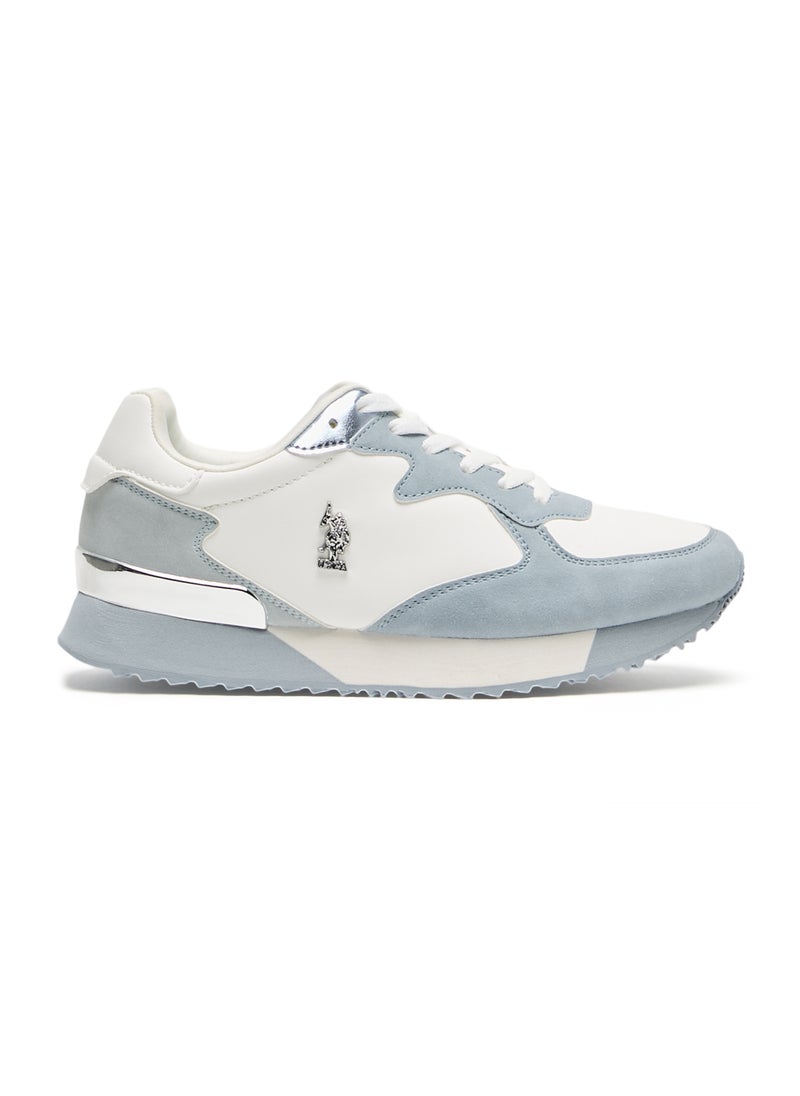 U.S. Polo Assn. - Women's Retro-Style Sneakers - Lightweight with Silver Accents, Casual Lace-Up Shoes for a Sporty Look - Image 1