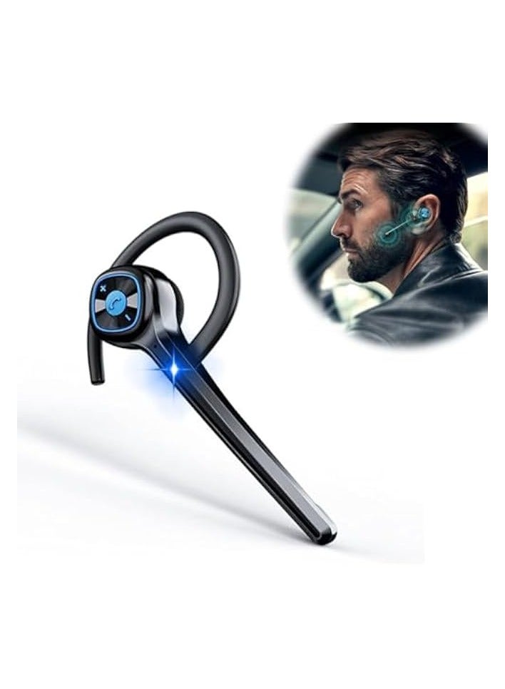 PROMASS Wireless Bluetooth Earpiece Headphone Dual Noise Cancelling Mic Painless Open-Ear Handsfree Headset Stereo Sound Left/Right Changeable Earhook Earphones for Driving/Business/Gym - Image 1
